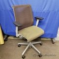 Steelcase Think Brown Mesh Back Cloth Seat Adj. Task Chair