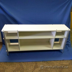 54" Herman Miller White Vivo Lateral Bookcase Bookshelf Stand