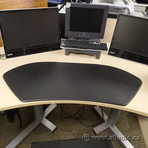 Black Curved Executive Cushioned Desk Pad Blotter Allsold Buy Sell Used Office Furniture Calgary
