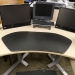 Black Curved Executive Cushioned Desk Pad Blotter