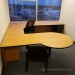 Blonde w/ Black Trim U/C Suite Office Desk w/ Rounded Runoff