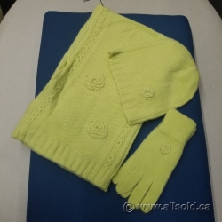 Foxy Pacific Glacier Cap Set Hat Scarf Gloves Green