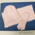 Foxy Pacific Glacier Cap Set Hat Scarf Gloves Pink