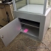 Grey Glass Display Case Cabinet w/ Built In Lights