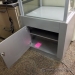 Grey Glass Display Case Cabinet w/ Built In Lights