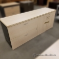 Blonde 2 Drawer 2 Door Storage Credenza, Locking Blonde 2 Drawer 2 Door Storage Credenza, Locking