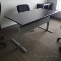 Black and Grey Training Table w/ Privacy Screen