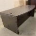 Espresso Executive Bow Front Dual Pedestal Desk w Knee Space