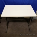 Herman Miller White Training Table w/ Privacy Screen 36" x 24"