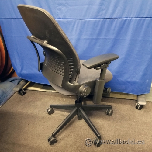 Steelcase Leap V2 Grey Ergonomic Task Chair w Higher Gas Lift Allsold Buy Sell Used Office Furniture Calgary