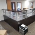 L Suite Reception Desk-Dark Espresso with Transaction Counter