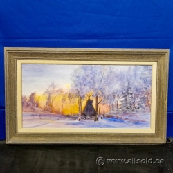 Standing Alone Niitsitaipoiyi Framed Wall Art