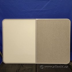 Whiteboard / Grey Pin Board Like Cork Combo 36 x 24