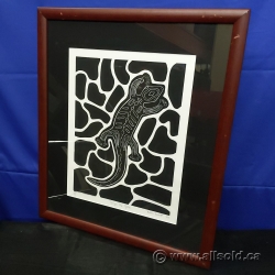 Ginjoo The Gecko by Karen Lovett - Numbered Print under Glass