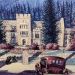 Banff Park Admin Bldg. - DJ Campbell Numbered Print under Glass