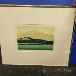 Pyramid Mountain by George Weber Numbered Print under Glass