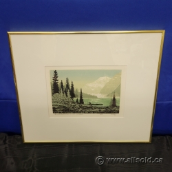 Mt. Edith Cavell by George Weber Numbered Print under Glass