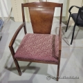 Wood Frame with Pattern Seat Guest Reception Chair