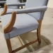 Two Blue Fabric with Wood Trim Guest Side Chair