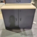 Grey & Blonde 2 Door Storage Cabinet, Locking
