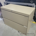 Beige 2 Drawer Lateral File Storage Cabinet
