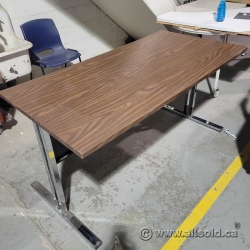 Wood Grain Adjustable Height Table 60x30