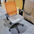 SitOnIt Orange Mesh Back Office Task Chair w/ Tan Seat