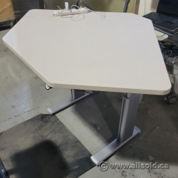 Corner Electric Powered Sit Stand Desk 55" x 41"