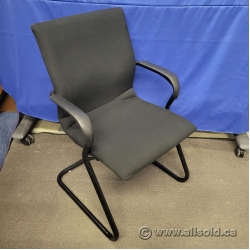 Steelcase Black Protege Guest Side Chair with Arms