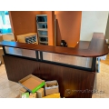 Mahogany Reception Desk w/ Transaction Counter & Pedestal