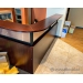 Mahogany Reception Desk w/ Transaction Counter & Pedestal
