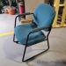 Teal-Green Side Reception Guest Chairs with Padded Arms