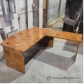 Brown Tiger Stripe Maple L-Suite Desk Brown Tiger Stripe Maple L-Suite Desk