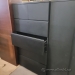 Black Smed Wood 4 Drawer File Cabinet w/ 2 Door Top Shelf
