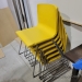 Ikea Bernhard Yellow Stacking Leather Guest Chair