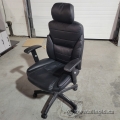 High-Back Leather Office Task Chair w/ Adj. Head Rest