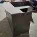 Grey Reception Desk w/ Transaction Counter & Pedestal