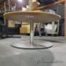 36in Simo Maple Round Side Coffee Table w/ Grey Base