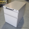 Grey 2 Drawer Rolling File and Storage Pedestal, Locking