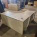Grey L-Suite Desk w/ Pedestal 65x65