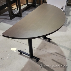 Espresso Half Moon Semicircle Office Training Table