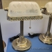 Antique Style Bankers Desk Lamp w/ Frosted Glass Shade