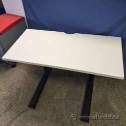 White Steelcase 42" x 24" Sit Stand Desk Table Surface