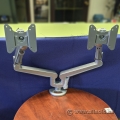 Silver Adjustable Dual Monitor Arm