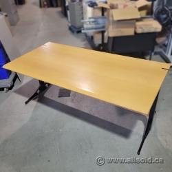 Herman Miller Tapered Edge Work Table Desk, Black Base