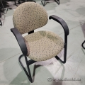Tan Patterned Evo Sleigh Guest Chair