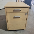 IKEA Galant Blonde 2 Drawer Pedestal Rolling Cabinet IKEA Galant Blonde 2 Drawer Pedestal Rolling Cabinet