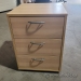 IKEA Goliat Blonde 3 Drawer Pedestal Rolling