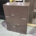 30" Brown 3 Drawer Lateral File Cabinet-Locking