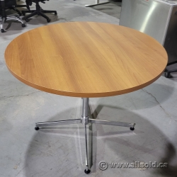 Sugar Maple Round Office Meeting Table 42 in